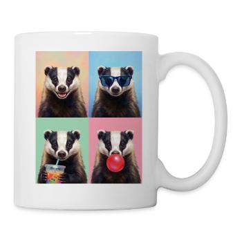Dachse Dachs - Tasse - Weiß - Rechts