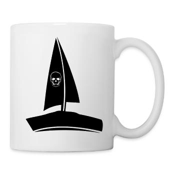 Piratenschiff Skull - Tasse - Weiß - Rechts