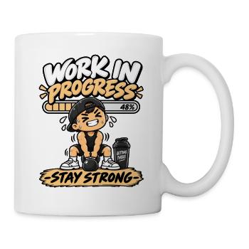 Laufende Arbeit - Tasse - Weiß - Rechts