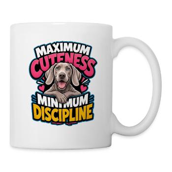 Weimaraner - Tasse - Weiß - Rechts