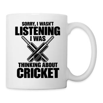 Lustiger Cricketspieler, Bowler, Schlagmann, Liebhaber, Sport - Tasse - Weiß - Rechts