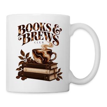 Books & Brews Club - Tasse - Weiß - Rechts