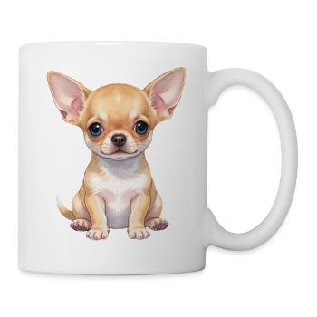 Chihuahua Welpe Hundebaby Geschenkidee - Tasse - Weiß - Rechts