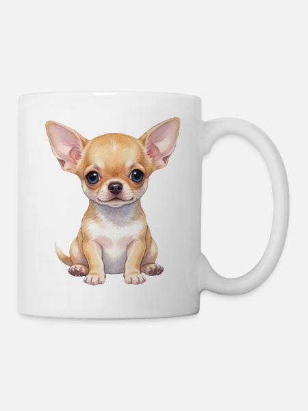 Chihuahua Welpe Hundebaby Geschenkidee - Tasse - Weiß