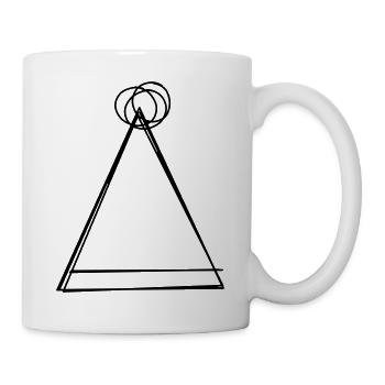 Partyhütchen handgezeichnet - Tasse - Weiß - Rechts
