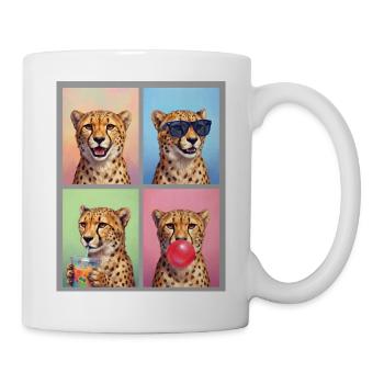 Geparde Gepard - Tasse - Weiß - Rechts