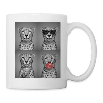 Geparde Gepard - Tasse - Weiß - Rechts