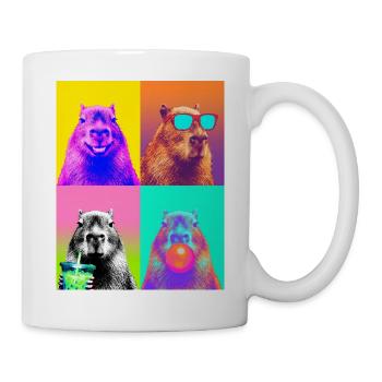 Wasserschwein Capybara - Tasse - Weiß - Rechts