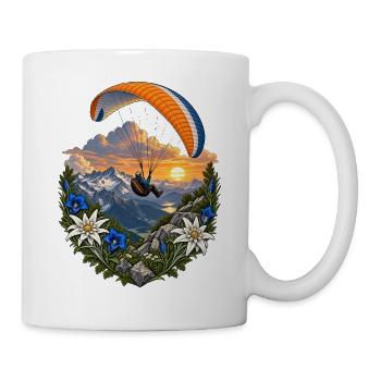 Gipfelflug im Blumenkreis - Tasse - Weiß - Rechts