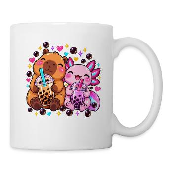 Axolotl Kostüm Boba Tea Süß Kawaii Kinder Mädchen - Tasse - Weiß - Rechts