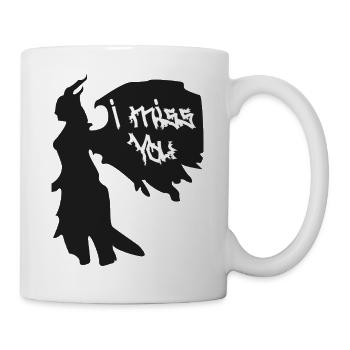 I Miss You Gothic Silhouette - Tasse - Weiß - Rechts