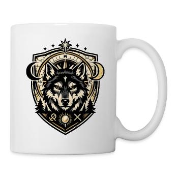 Wolf Crest Geometric Shield - Tasse - Weiß - Rechts