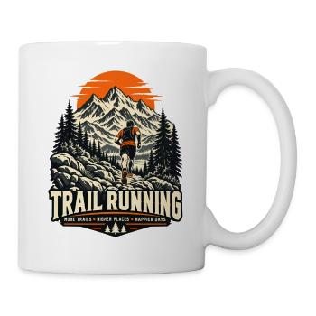 Trailrunning – Berge und Wege - Tasse - Weiß - Rechts
