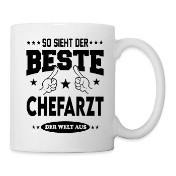 Chefarzt Der Beste der Welt Berufe  Arbeit - Tasse - Weiß - Rechts