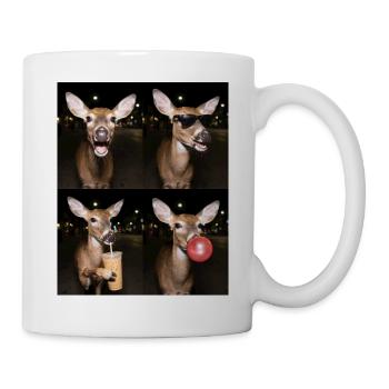 Rehe Reh - Tasse - Weiß - Rechts