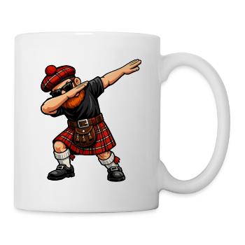 Dabbing Schotte – Lustiges Schottland-Motiv - Tasse - Weiß - Rechts