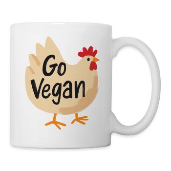 Go Vegan Cute Chicken - Tasse - Weiß - Rechts