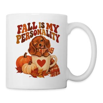 Fall Is My Personality Dachshund Puppy - Tasse - Weiß - Rechts