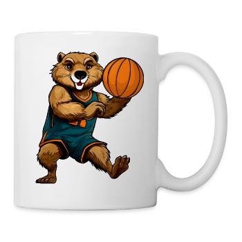 Biber Basketball - Tasse - Weiß - Rechts