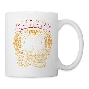 Prost, meine Lieben Biertoast Vintage - Tasse - Weiß - Rechts
