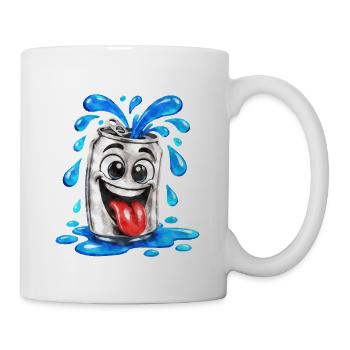 Spritzender Dosenfreund - Tasse - Weiß - Rechts