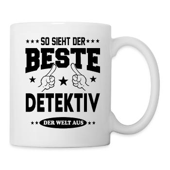 Detektiv Der Beste der Welt Berufe  Arbeit - Tasse - Weiß - Rechts