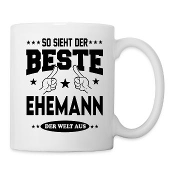 Ehemann Der Beste der Welt Hochzeit Paare Love - Tasse - Weiß - Rechts