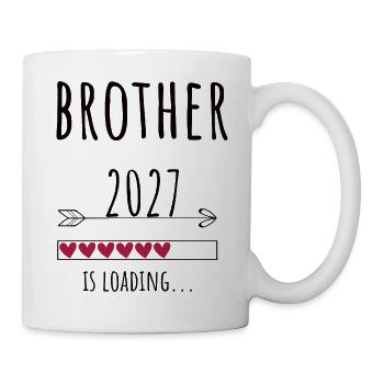 Pregnancy Announcement – Bruder 2027 Geschenk - Tasse - Weiß - Rechts