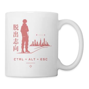 Fluchtblick: Stadt und Ctrl Alt Esc - Tasse - Weiß - Rechts