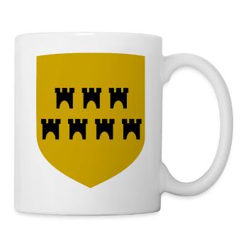 Gelbes Wappen mit Türmen - Tasse - Weiß - Rechts