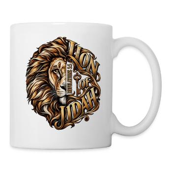 Lion of Judah Jesus Christliches Motiv Offenbarung - Tasse - Weiß - Rechts