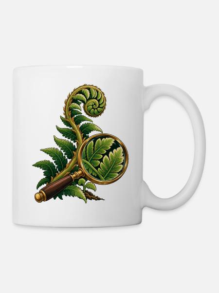 Fern durch eine Feldlinse - Tasse - Weiß