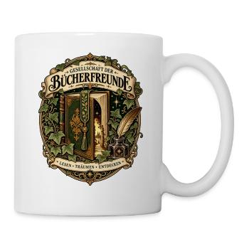 Gesellschaft der Bücherfreunde - Tasse - Weiß - Rechts