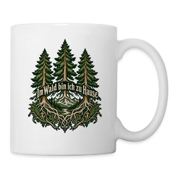 Im Wald bin ich zu Hause - Tasse - Weiß - Rechts