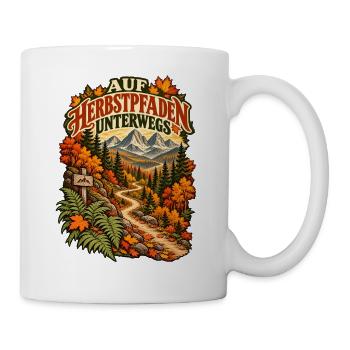Auf Herbstpfaden unterwegs - Tasse - Weiß - Rechts