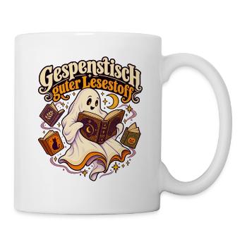 Gespenstisch guter Lesestoff - Tasse - Weiß - Rechts