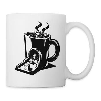 Kaffeewürfelturm - Tasse - Weiß - Rechts