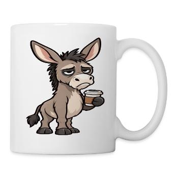 Esel Eselchen Eselhalter Muli Langohresel Muli - Tasse - Weiß - Rechts