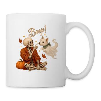 Halloween Skelett Geisterhund Boop für Hundefans - Tasse - Weiß - Rechts
