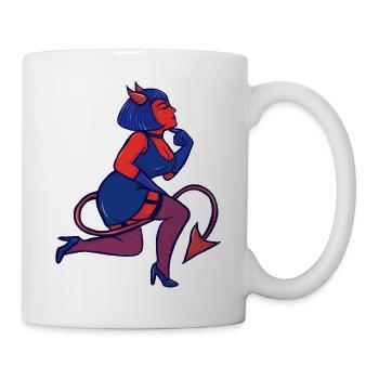 Crimson Devil Pinup - Tasse - Weiß - Rechts