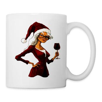 Hexen Weihnachten / Weihnachtsmann Hexe - Tasse - Weiß - Rechts