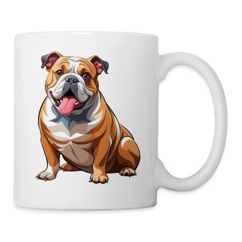 Bulldoggen-Hundesitting - Tasse - Weiß - Rechts