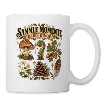 Sammle Momente, keine Dinge - Tasse - Weiß - Rechts