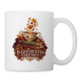 In Geschichten versunken - Tasse - Weiß - Rechts