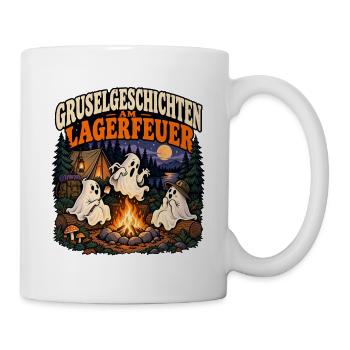 Gruselgeschichten am Lagerfeuer - Tasse - Weiß - Rechts