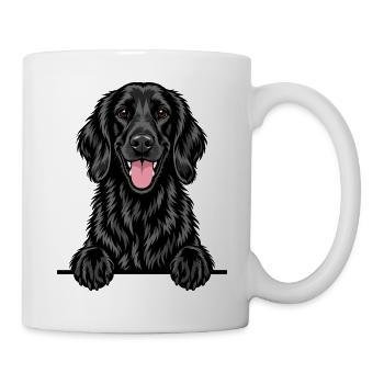 Flat Coated Retriever - Tasse - Weiß - Rechts