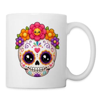 Halloween Sugar Skull Sugarskull kawaii - Tasse - Weiß - Rechts