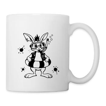 Bunny Punk und das Taucherhase Abenteuer - Tasse - Weiß - Rechts