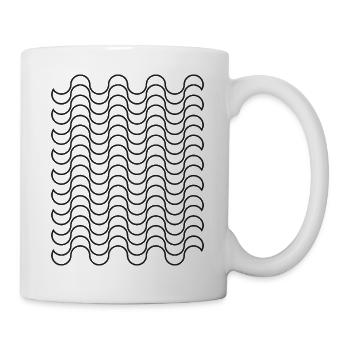 Wellenmuster - Tasse - Weiß - Rechts