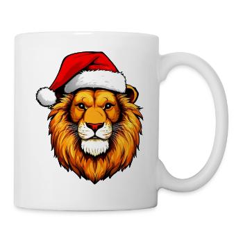 Weihnachten Löwe - Tasse - Weiß - Rechts